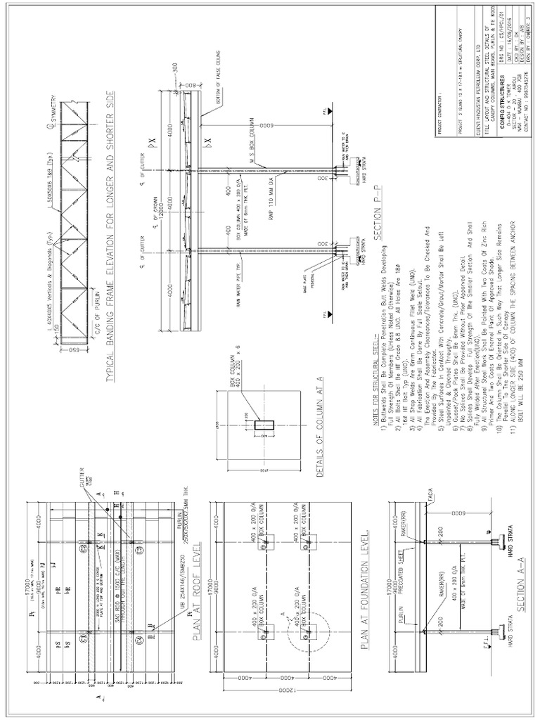 Canopy Drawing of Petrole Pump | PDF