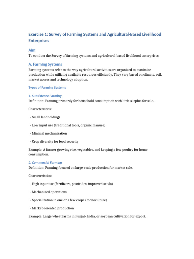 Farming Systems Practical Manual Updated | PDF | Agriculture | Organic ...