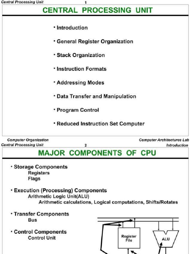 Cpu Unit 2 | PDF