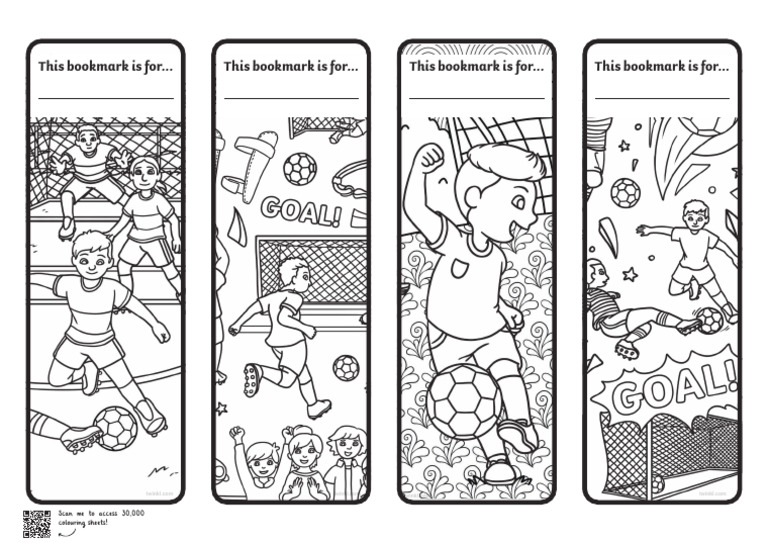 T TP 1630689662 Football Bookmarks To Colour Ver 2 | PDF