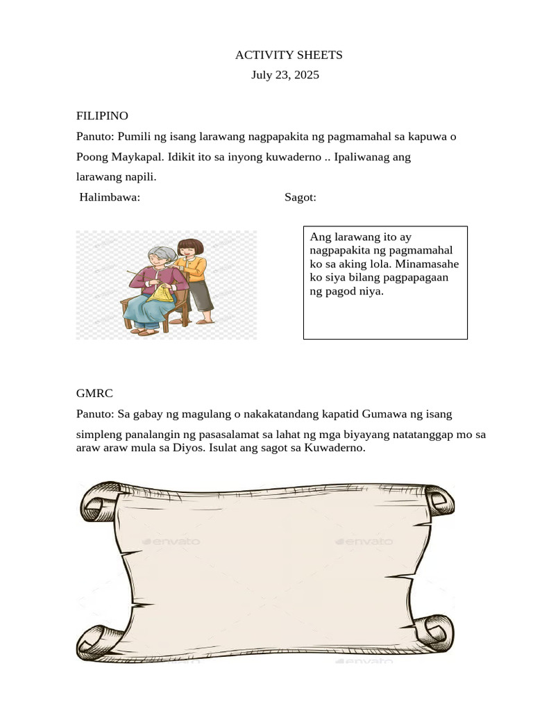 Activity Sheets | PDF
