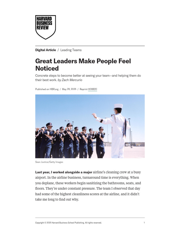 4-5 Great Leaders Make People Feel Noticed | PDF | Compassion | Attention
