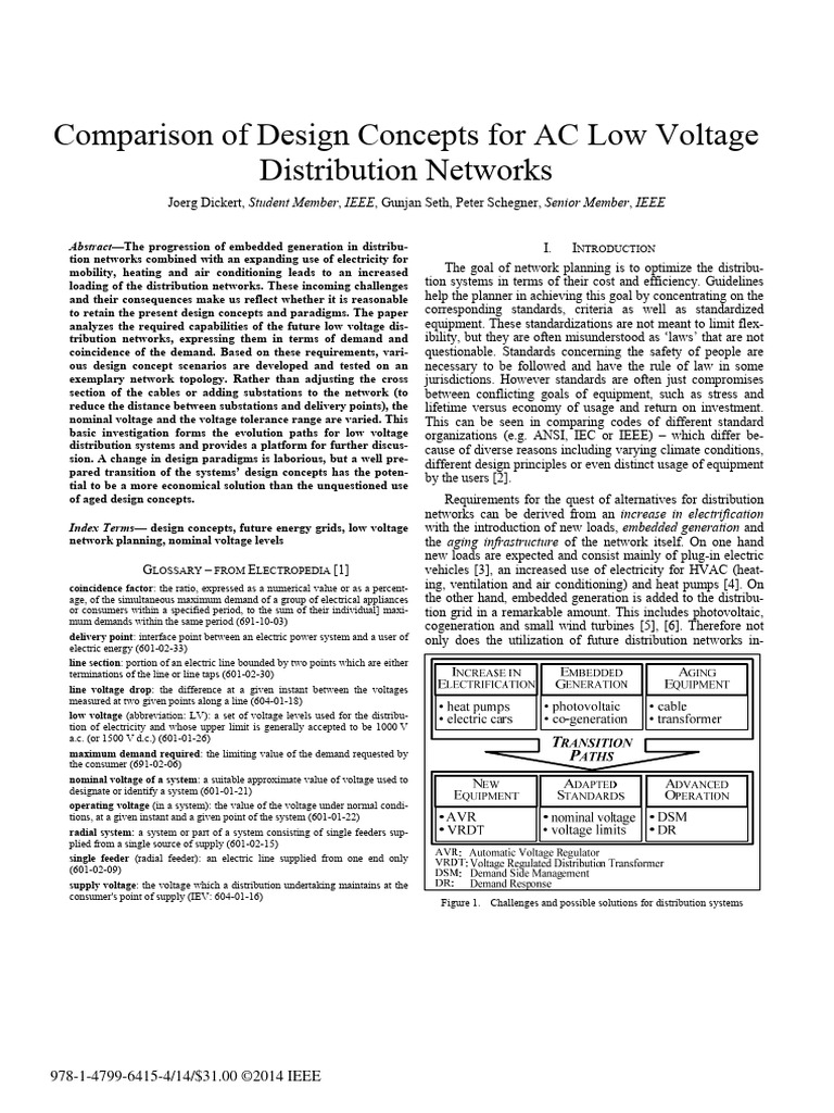 Comparison of Design Concepts For AC Low Voltage Distribution Networks ...
