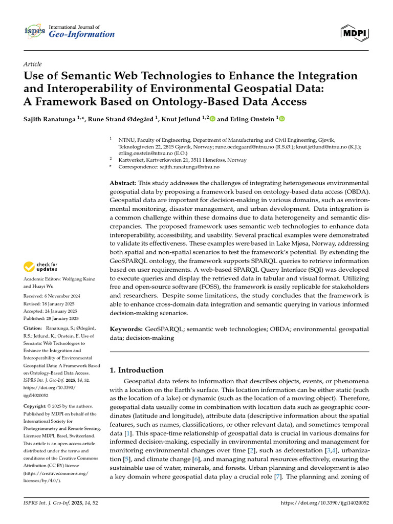 Enhancing Geospatial Data Integration with Semantic Web | PDF ...