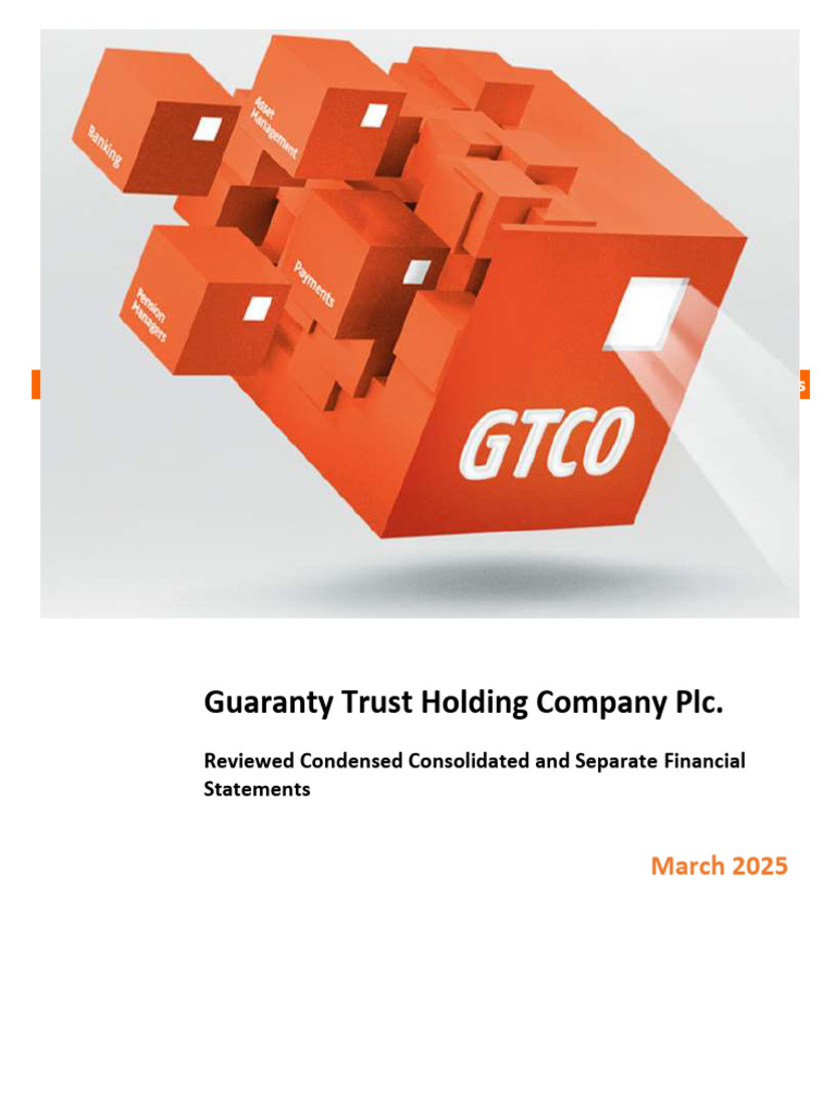GTBank Interim Financial Statements 2025 | PDF | Fair Value | Equity ...