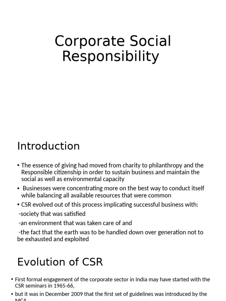 Understanding India's CSR Framework | PDF | Corporate Social Responsibility