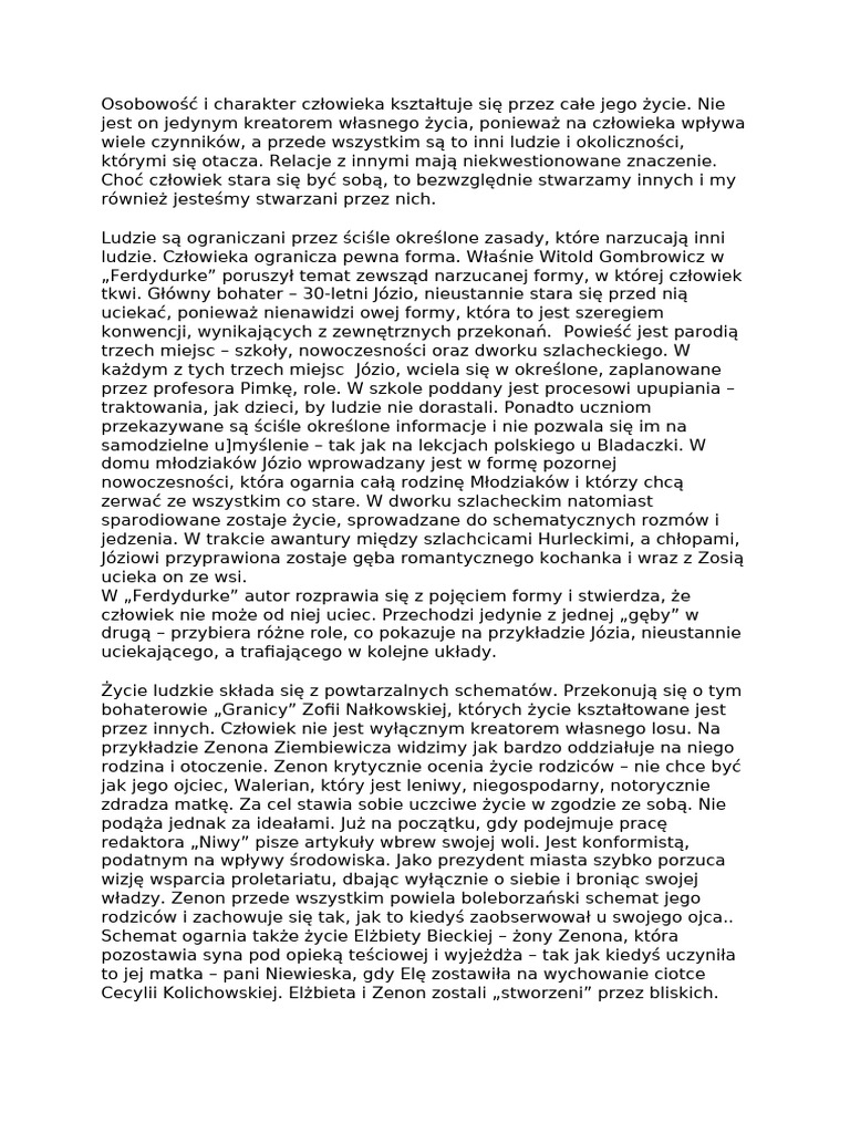 Rozprawka Na Polskishshj | PDF