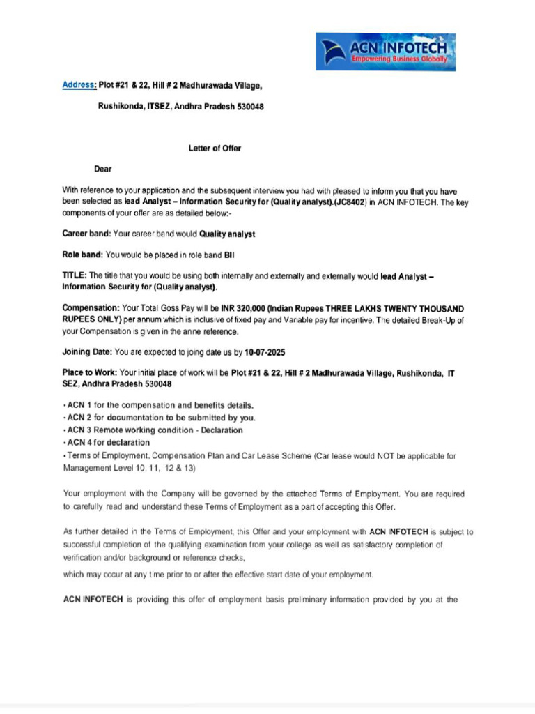 Acn Infotech 5 | PDF