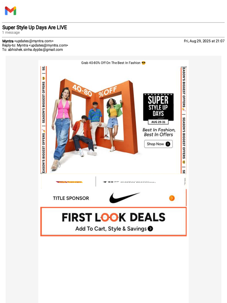 Myntra Super Style Up Days Sale | PDF