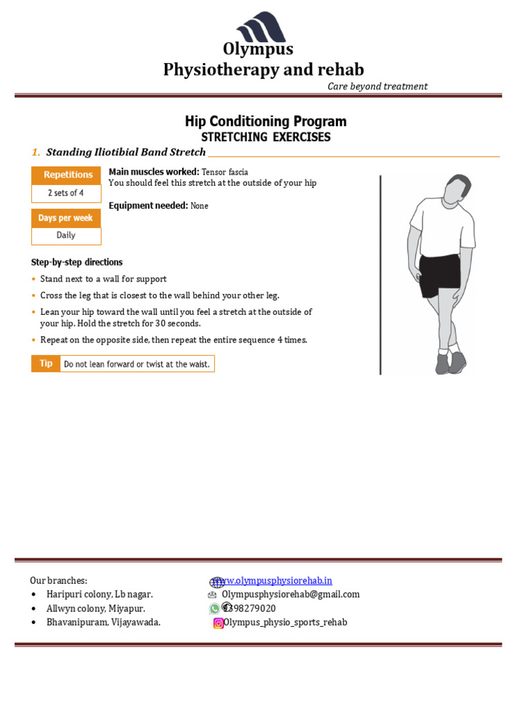 Hip Conditioning Program Exercises PDF | PDF | Hip | Limbs (Anatomy)