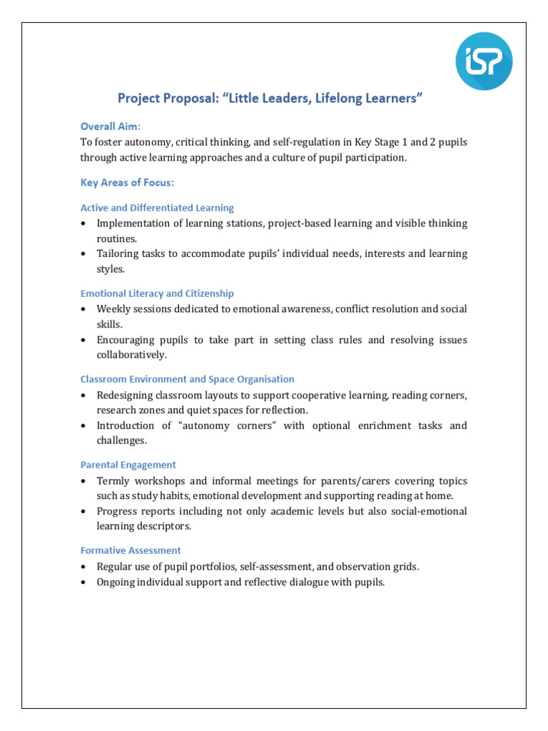 Project Proposal Growing With Autonomy | PDF