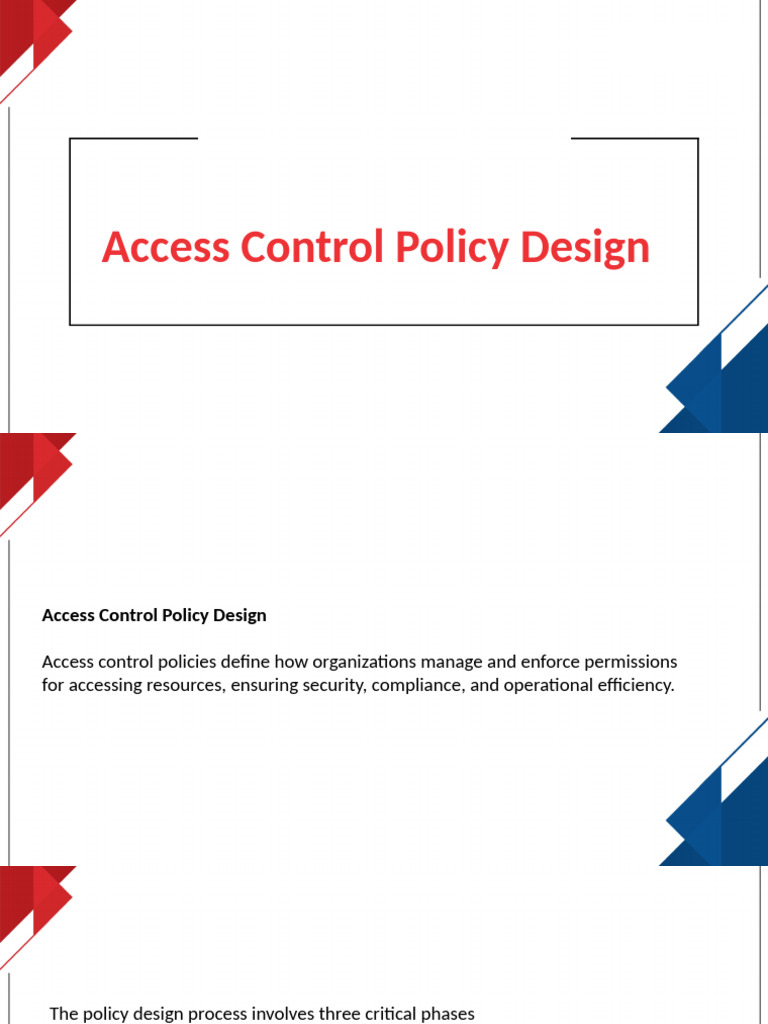 Access Control Policy Framework Guide | PDF | Security | Computer Security