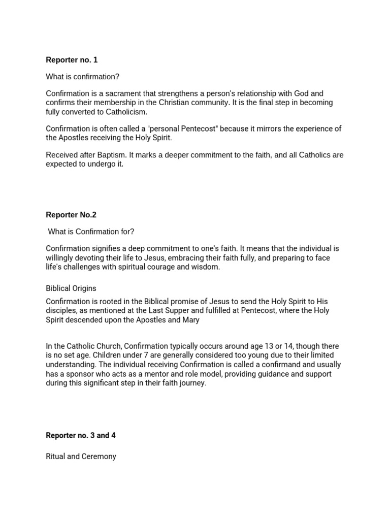 Understanding the Sacrament of Confirmation | PDF | Confirmation | Baptism