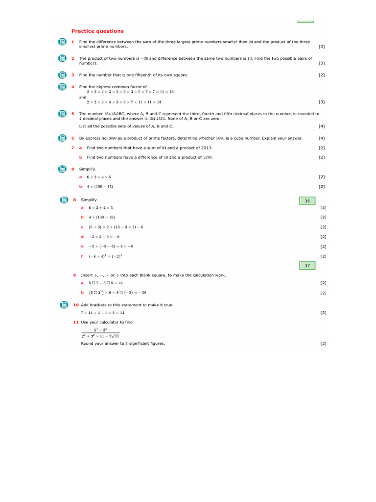 Sec 1 Chapter 1 Review | PDF