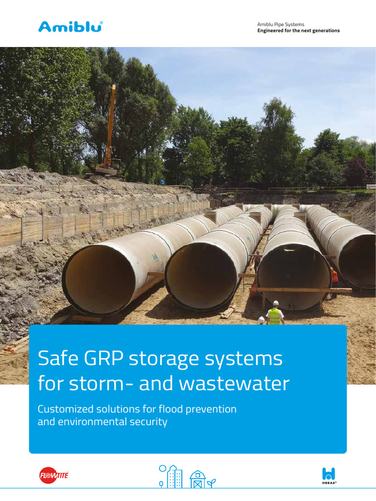 Amiblu GRP Pipe Systems for Flood Control | PDF | Combined Sewer ...