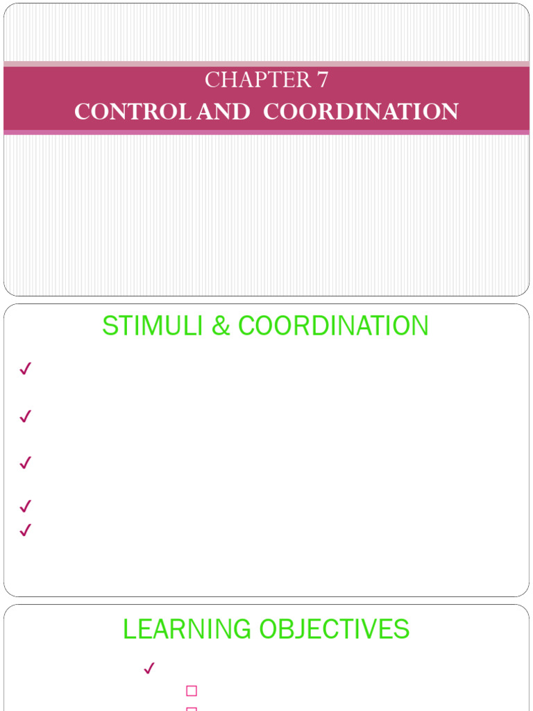 Control and Coordination in Organisms | PDF | Brain | Plant Hormone