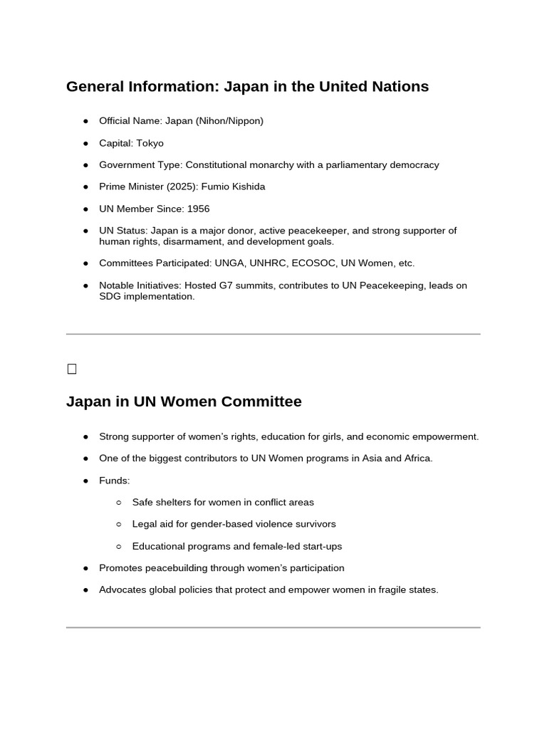 Japan's Role in UN Gender Equality Initiatives | PDF | Apartheid | Japan