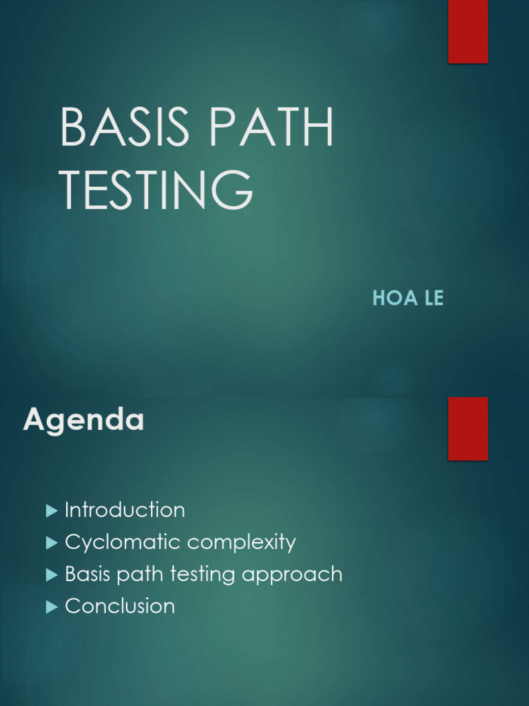Basis Path Testing and Cyclomatic Complexity | PDF | Applied ...