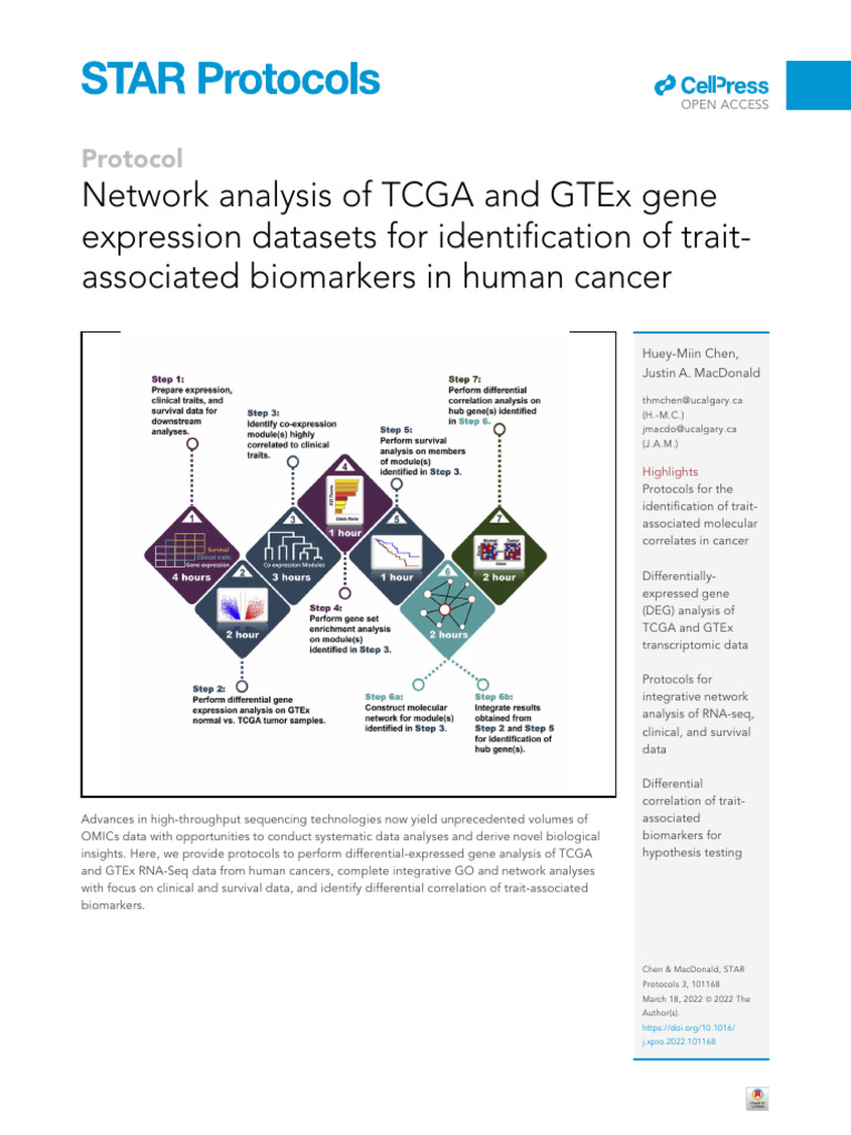 TCGA GTEx Network Analysis Protocols | PDF | Adenocarcinoma | Carcinoma