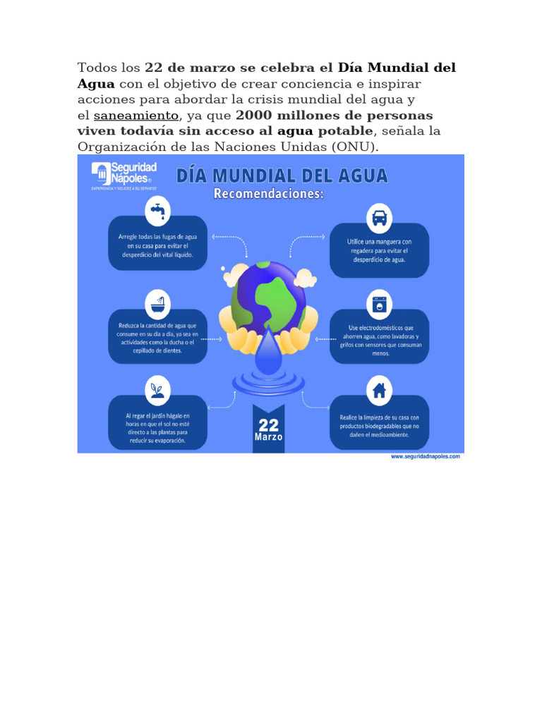 Importancia del agua en la vida humana | PDF