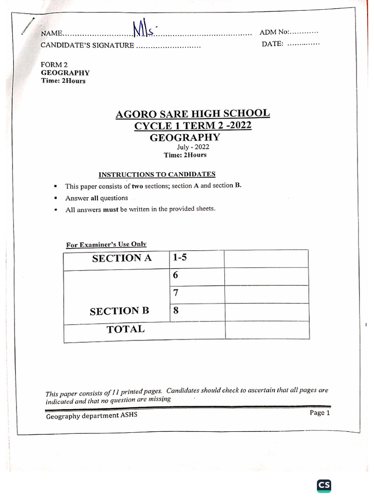 Form 2 MS | PDF