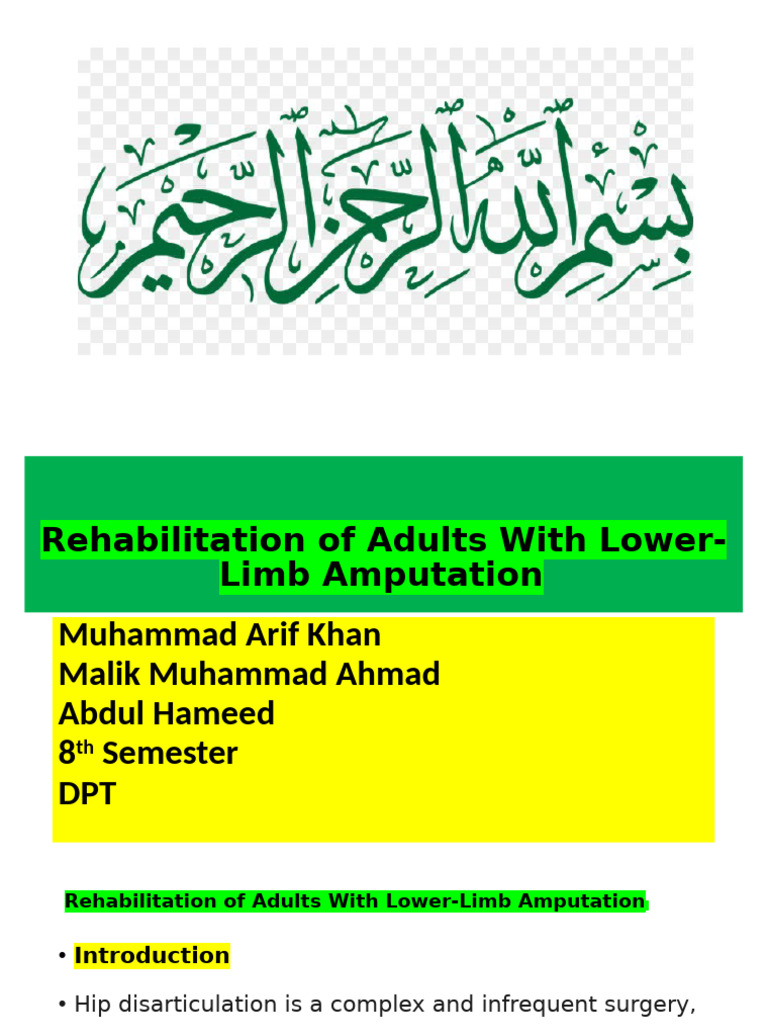 Lower-Limb Amputation Rehabilitation Guide | PDF | Prosthesis | Amputation