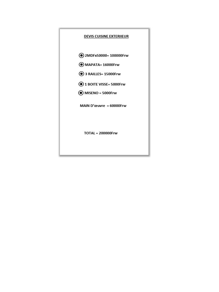Devis 2 | PDF
