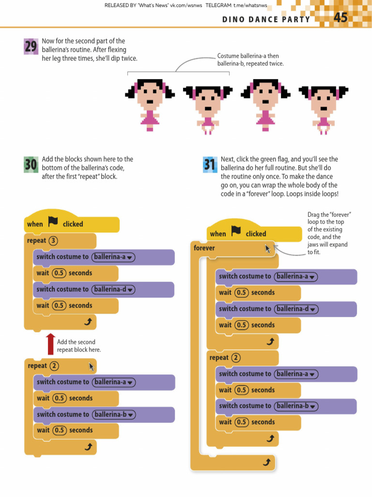 Ballerina Coding Routine with Loops | PDF