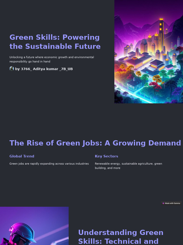 Green Skills for a Sustainable Future | PDF | Sustainability | Green Job