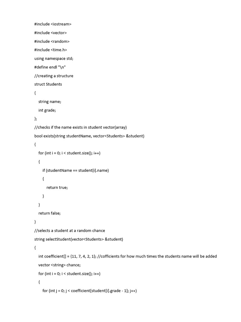 Student Management System in C++ | PDF | Computer Programming ...