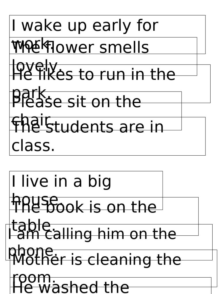 Simple Sentences for Kids | PDF