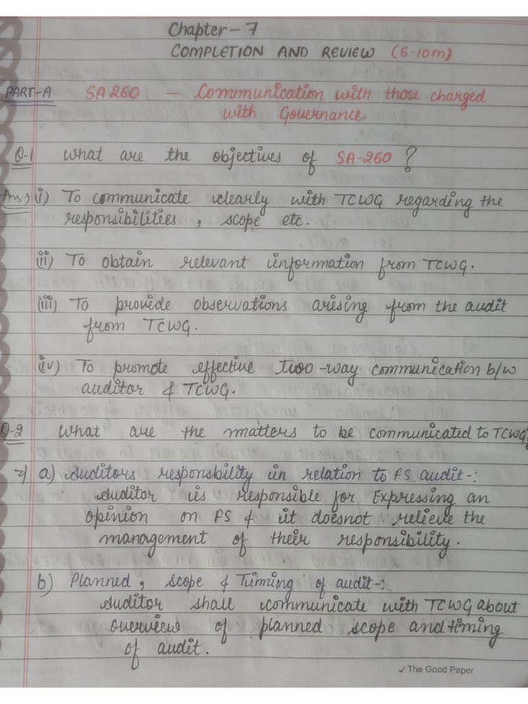 CH 7 - Completion and Review - 1 | PDF