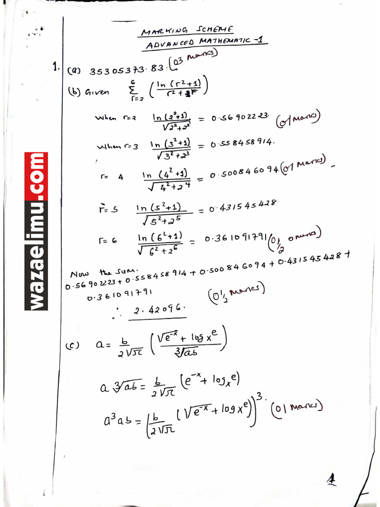 Adv Math 01 MS PDF | PDF