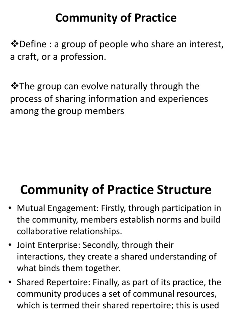 Community of Practice vs. Interest Explained | PDF