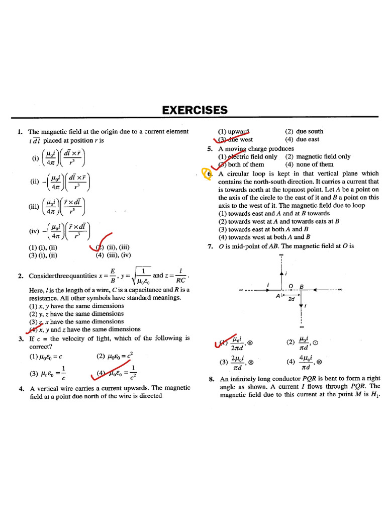 Magnetic Field Practice Problems | PDF