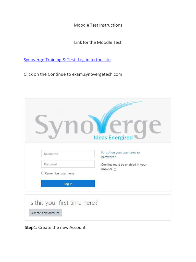 Moodle Test Instructions Guide | PDF