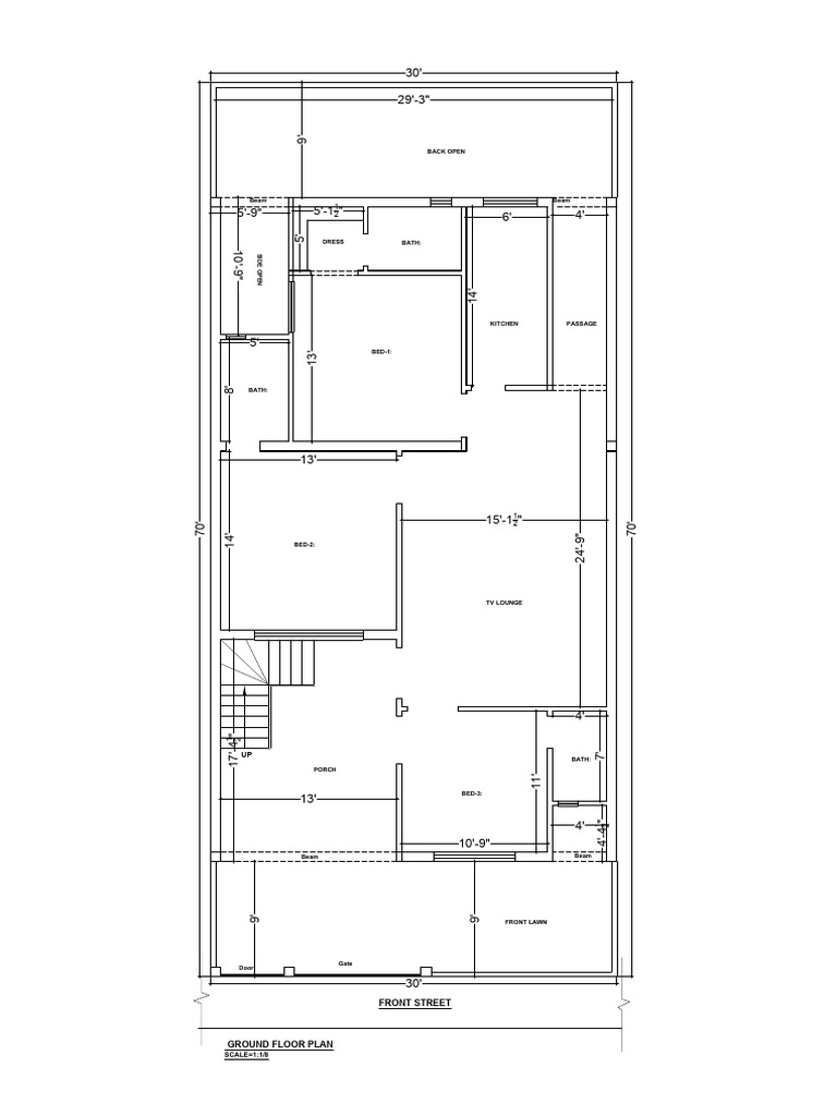 Ground Floor Plan Layout Details | PDF