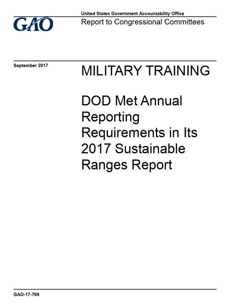 DOD 2017 Sustainable Ranges Report Summary | PDF | Government ...