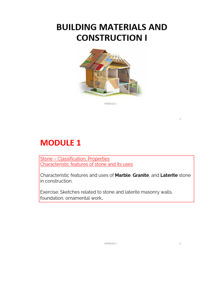 Building Materials: Stone Classification & Uses | PDF | Rock (Geology ...