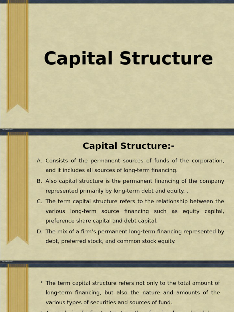 Understanding Capital Structure Essentials | PDF | Capital Structure ...