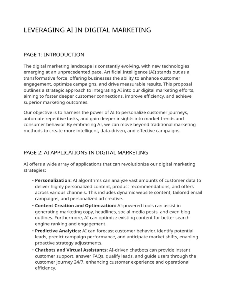AI Strategies for Digital Marketing Success | PDF | Digital Marketing ...