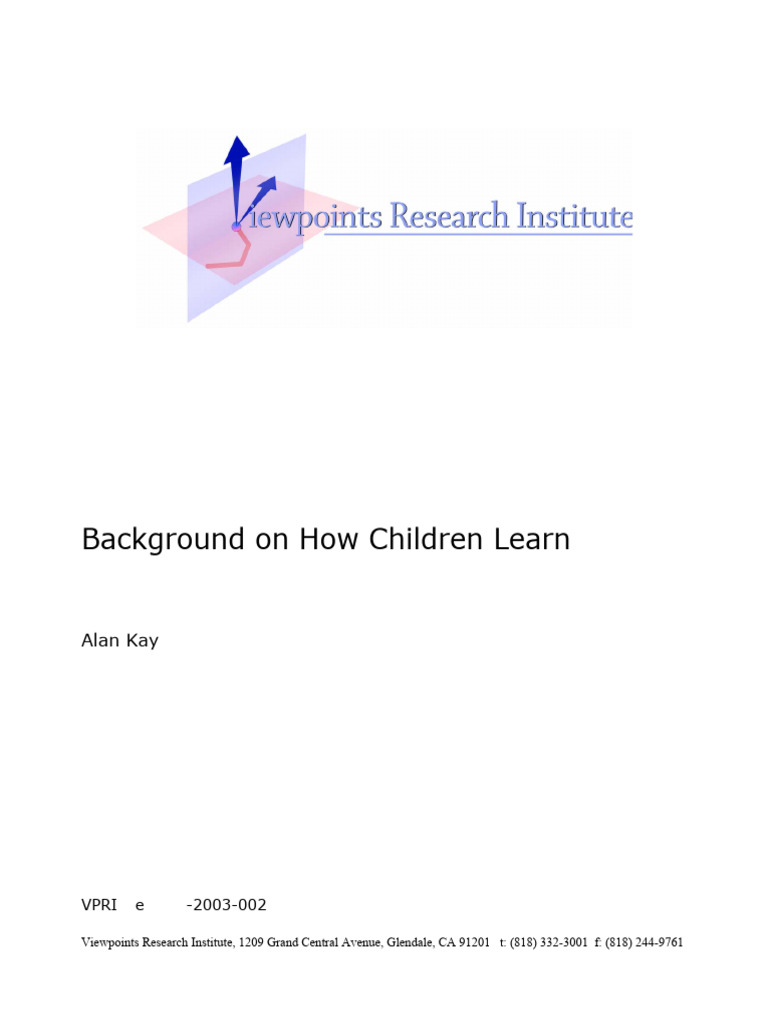 Background On How Children Learn | PDF | Reason | Science