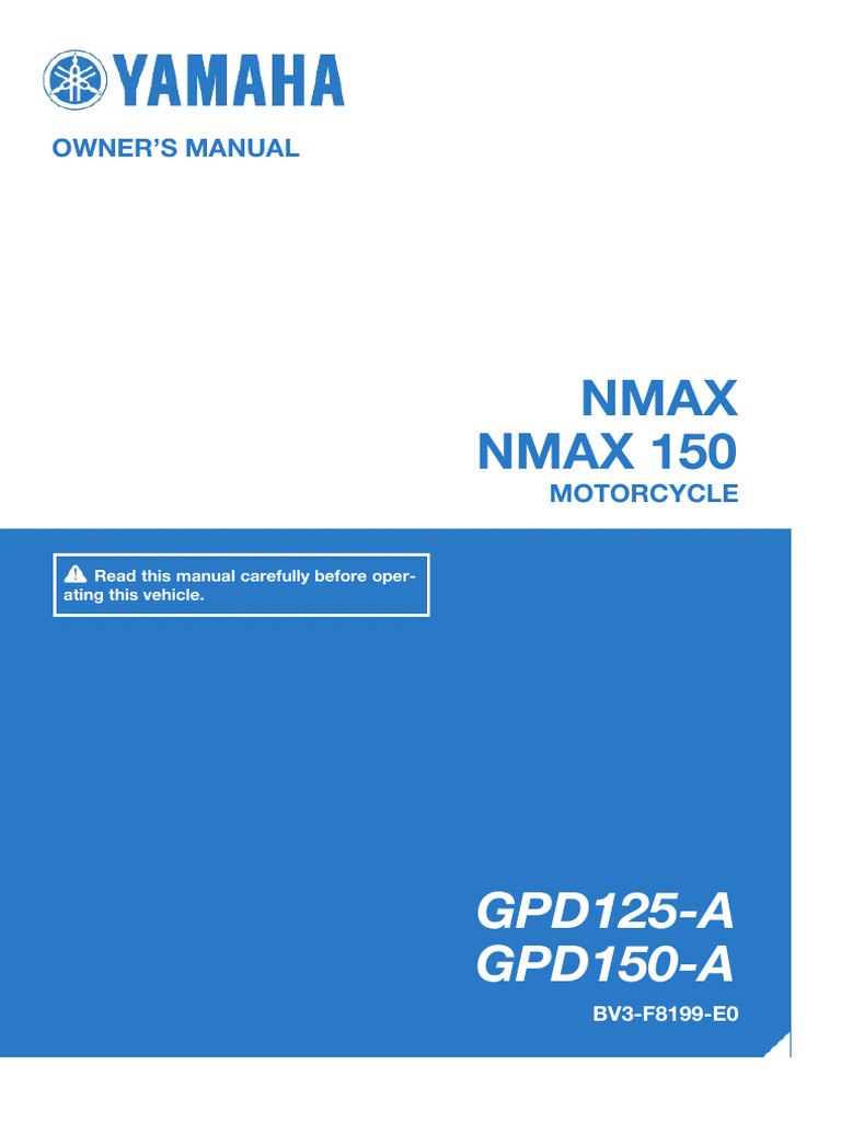 NMAX 150 Motorcycle Owner's Manual | PDF
