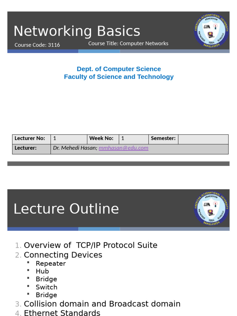 Networking Basics: TCP/IP & Devices | PDF | Internet Protocol Suite ...
