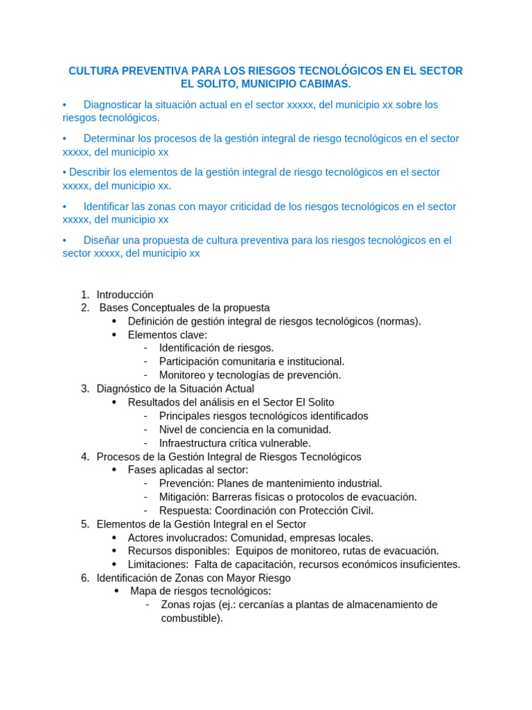 Cultura Preventiva en Riesgos Tecnológicos | PDF