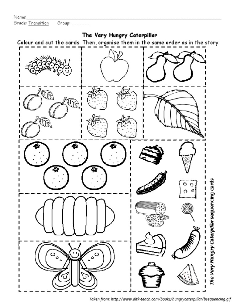 Hungry Caterpillar Worksheet