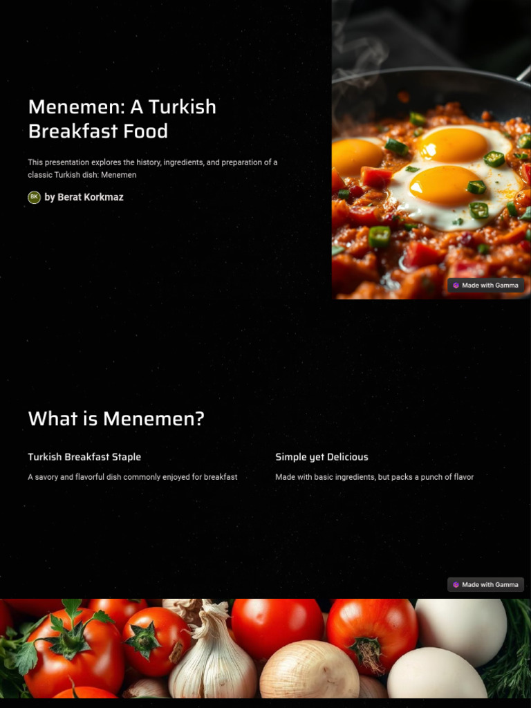 Menemen A Turkish Breakfast Food | PDF