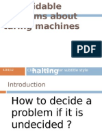 Undecidable Problems About Turing Machines