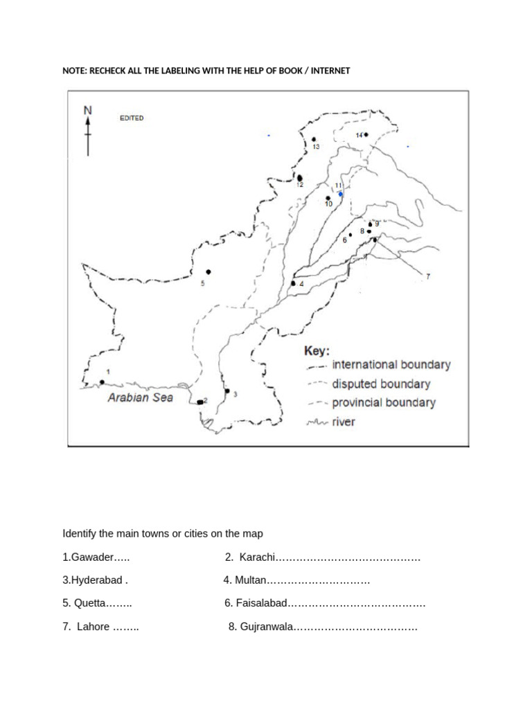 Map Labeling Guide for Pakistan | PDF
