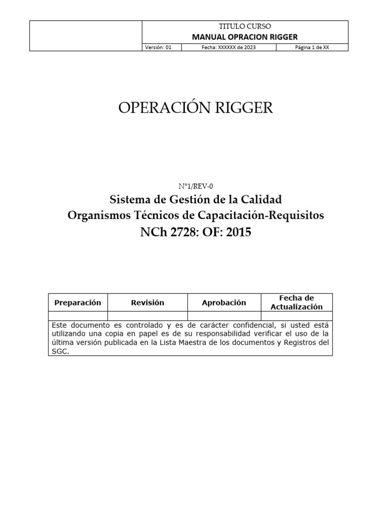 Manual Curso Rigger | PDF | Grúa (máquina) | Hormigón